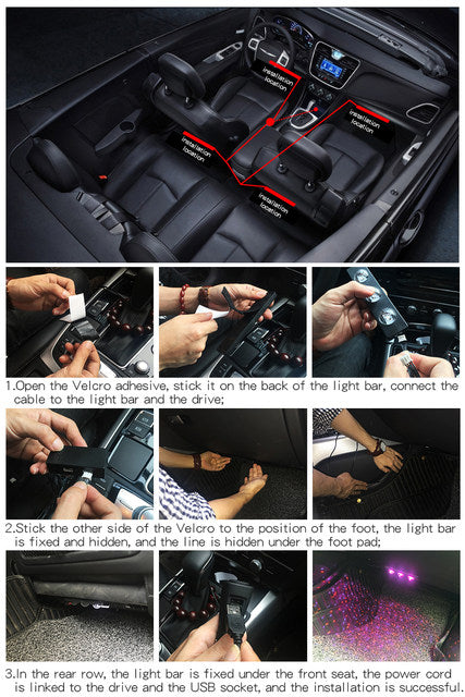 Luces LED de  Interiores  para autos  4 unidad- envios gratis