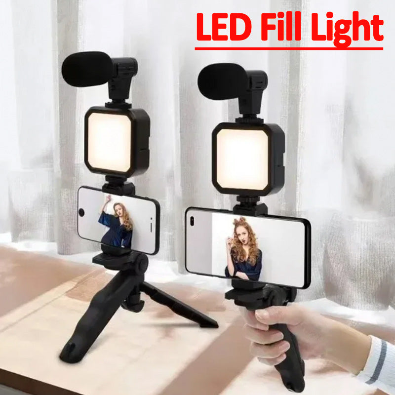 🛒 KIT TRÍPODE CON MICRÓFONO – Profesional para Celular y Cámara